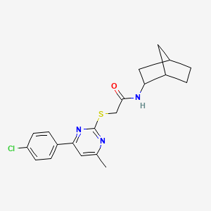 N-bicyclo[2.2.1]hept-2-yl-2-{[4-(4-chlorophenyl)-6-methyl-2-pyrimidinyl]thio}acetamide