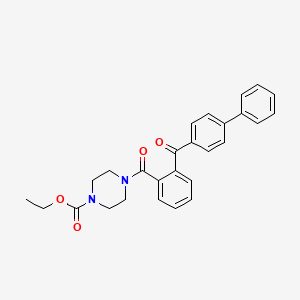 Ethyl 4-[2-(biphenyl-4-ylcarbonyl)benzoyl]piperazine-1-carboxylate