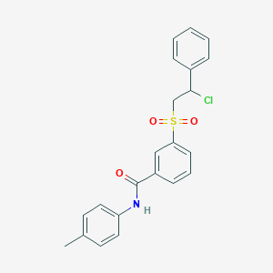 molecular formula C22H20ClNO3S B420750 3-(beta-Chlorophenethylsulfonyl)-N-(p-tolyl)benzamide 