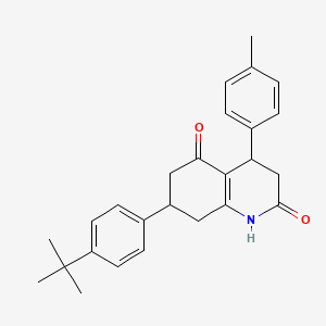 molecular formula C26H29NO2 B4207501 7-(4-tert-butylphenyl)-4-(4-methylphenyl)-4,6,7,8-tetrahydroquinoline-2,5(1H,3H)-dione 