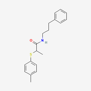 2-[(4-methylphenyl)thio]-N-(3-phenylpropyl)propanamide