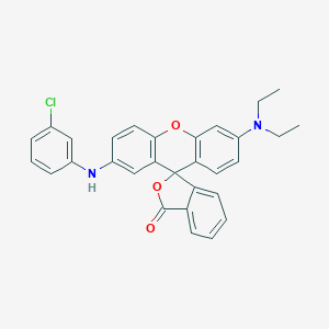 molecular formula C30H25ClN2O3 B420751 2'-(3-Chloroanilino)-6'-(diethylamino)spiro[2-benzofuran-3,9'-xanthene]-1-one CAS No. 68506-97-8