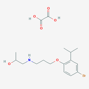 molecular formula C17H26BrNO6 B4207513 1-[3-(4-Bromo-2-propan-2-ylphenoxy)propylamino]propan-2-ol;oxalic acid 