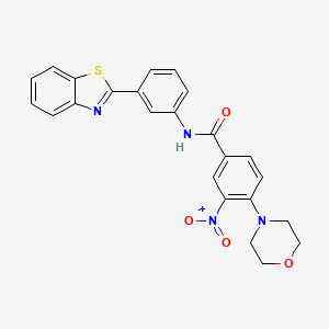 N-[3-(1,3-benzothiazol-2-yl)phenyl]-4-(4-morpholinyl)-3-nitrobenzamide