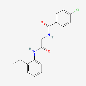 4-chloro-N-{2-[(2-ethylphenyl)amino]-2-oxoethyl}benzamide