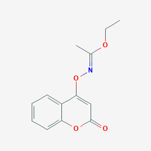 molecular formula C13H13NO4 B420753 ethyl N-[(2-oxo-2H-chromen-4-yl)oxy]ethanimidoate 