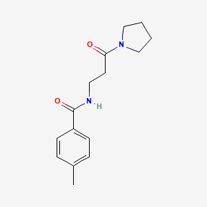 4-methyl-N-(3-oxo-3-pyrrolidin-1-ylpropyl)benzamide