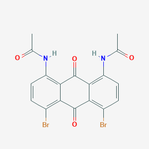 molecular formula C18H12Br2N2O4 B420755 N-[8-(acetylamino)-4,5-dibromo-9,10-dioxo-9,10-dihydro-1-anthracenyl]acetamide 