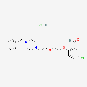 2-[2-[2-(4-Benzylpiperazin-1-yl)ethoxy]ethoxy]-5-chlorobenzaldehyde;hydrochloride