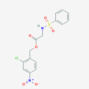 2-Chloro-4-nitrobenzyl 2-[(phenylsulfonyl)amino]acetate