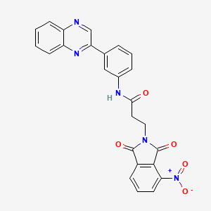 3-(4-Nitro-1,3-dioxo-1,3-dihydro-2H-isoindol-2-YL)-N~1~-[3-(2-quinoxalinyl)phenyl]propanamide