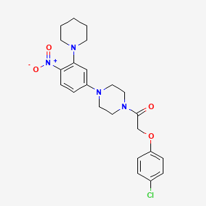 1-[(4-chlorophenoxy)acetyl]-4-[4-nitro-3-(1-piperidinyl)phenyl]piperazine