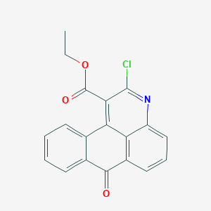 molecular formula C19H12ClNO3 B420759 ethyl 2-chloro-7-oxo-7H-naphtho[1,2,3-de]quinoline-1-carboxylate 