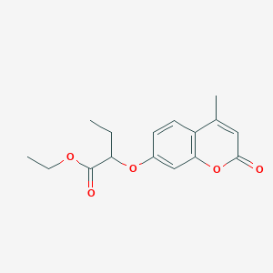 molecular formula C16H18O5 B420760 ethyl 2-[(4-methyl-2-oxo-2H-chromen-7-yl)oxy]butanoate 