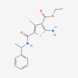 ethyl 2-amino-4-methyl-5-{[(1-phenylethyl)amino]carbonyl}-3-thiophenecarboxylate