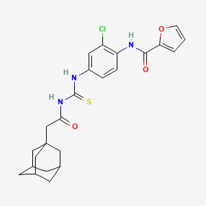 N-[4-({[(1-adamantylacetyl)amino]carbonothioyl}amino)-2-chlorophenyl]-2-furamide