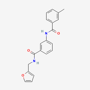 molecular formula C20H18N2O3 B4207639 N-(3-{[(2-furylmethyl)amino]carbonyl}phenyl)-3-methylbenzamide 