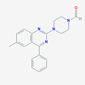 molecular formula C20H20N4O B420764 4-(6-Methyl-4-phenylquinazolin-2-yl)piperazine-1-carbaldehyde CAS No. 332102-15-5