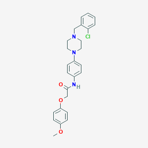 N-{4-[4-(2-chlorobenzyl)-1-piperazinyl]phenyl}-2-(4-methoxyphenoxy)acetamide