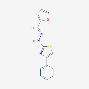 molecular formula C14H11N3OS B420766 2-Furaldehyde (4-phenyl-1,3-thiazol-2-yl)hydrazone 