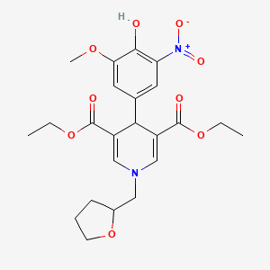 diethyl 4-(4-hydroxy-3-methoxy-5-nitrophenyl)-1-(tetrahydro-2-furanylmethyl)-1,4-dihydro-3,5-pyridinedicarboxylate