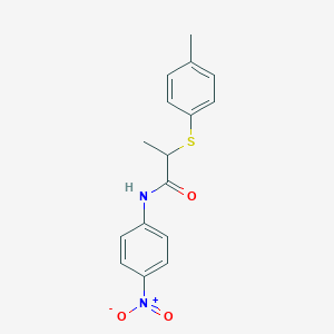 2-(4-methylphenyl)sulfanyl-N-(4-nitrophenyl)propanamide