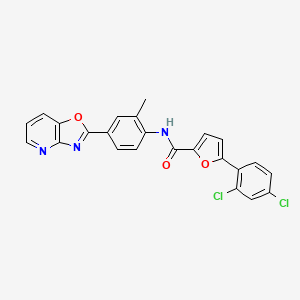 5-(2,4-dichlorophenyl)-N-(2-methyl-4-[1,3]oxazolo[4,5-b]pyridin-2-ylphenyl)-2-furamide