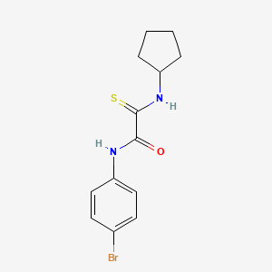 molecular formula C13H15BrN2OS B4207689 N-(4-bromophenyl)-2-(cyclopentylamino)-2-thioxoacetamide 