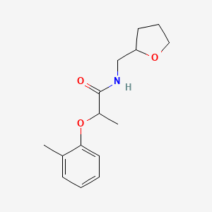 molecular formula C15H21NO3 B4207701 2-(2-methylphenoxy)-N-(oxolan-2-ylmethyl)propanamide 