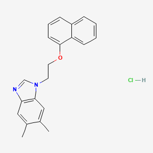 molecular formula C21H21ClN2O B4207703 5,6-Dimethyl-1-(2-naphthalen-1-yloxyethyl)benzimidazole;hydrochloride 