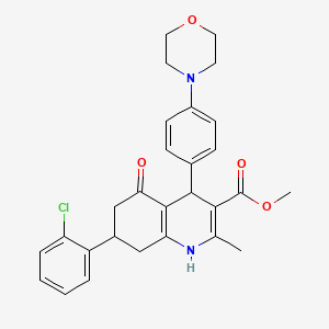 methyl 7-(2-chlorophenyl)-2-methyl-4-[4-(4-morpholinyl)phenyl]-5-oxo-1,4,5,6,7,8-hexahydro-3-quinolinecarboxylate