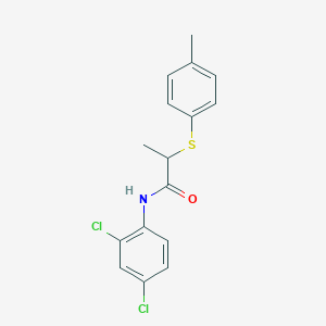 molecular formula C16H15Cl2NOS B4207726 N-(2,4-dichlorophenyl)-2-[(4-methylphenyl)thio]propanamide 