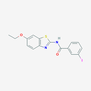 molecular formula C16H13IN2O2S B420773 N-(6-ethoxy-1,3-benzothiazol-2-yl)-3-iodobenzamide 