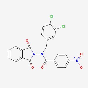 N-[(3,4-dichlorophenyl)methyl]-N-(1,3-dioxoisoindol-2-yl)-4-nitrobenzamide