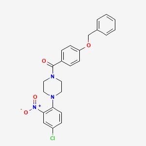 molecular formula C24H22ClN3O4 B4207739 1-[4-(benzyloxy)benzoyl]-4-(4-chloro-2-nitrophenyl)piperazine 