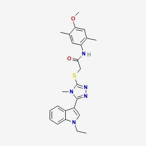 2-{[5-(1-ethyl-1H-indol-3-yl)-4-methyl-4H-1,2,4-triazol-3-yl]thio}-N-(4-methoxy-2,5-dimethylphenyl)acetamide