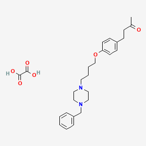 4-[4-[4-(4-Benzylpiperazin-1-yl)butoxy]phenyl]butan-2-one;oxalic acid