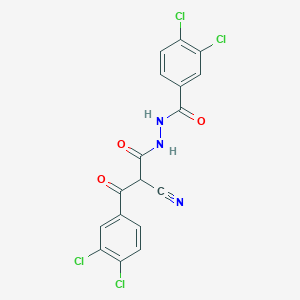 3,4-dichloro-N'-[2-cyano-3-(3,4-dichlorophenyl)-3-oxopropanoyl]benzohydrazide