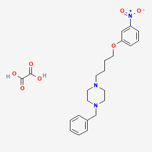 1-Benzyl-4-[4-(3-nitrophenoxy)butyl]piperazine;oxalic acid