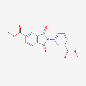 molecular formula C18H13NO6 B420779 Methyl 2-[3-(methoxycarbonyl)phenyl]-1,3-dioxo-5-isoindolinecarboxylate 