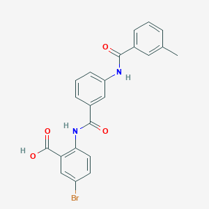 5-bromo-2-({3-[(3-methylbenzoyl)amino]benzoyl}amino)benzoic acid