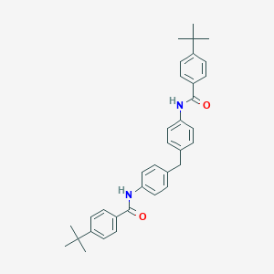 molecular formula C35H38N2O2 B420780 4-tert-butyl-N-(4-{4-[(4-tert-butylbenzoyl)amino]benzyl}phenyl)benzamide 