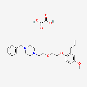 1-Benzyl-4-[2-[2-(4-methoxy-2-prop-2-enylphenoxy)ethoxy]ethyl]piperazine;oxalic acid