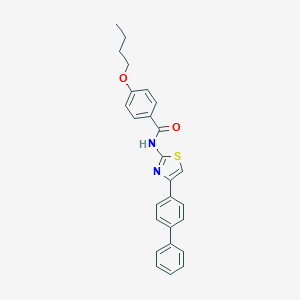 molecular formula C26H24N2O2S B420781 N-(4-[1,1'-biphenyl]-4-yl-1,3-thiazol-2-yl)-4-butoxybenzamide 