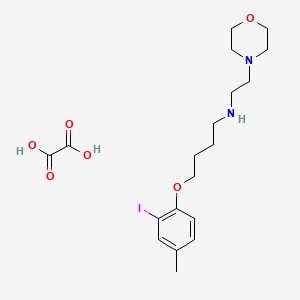 4-(2-iodo-4-methylphenoxy)-N-(2-morpholin-4-ylethyl)butan-1-amine;oxalic acid