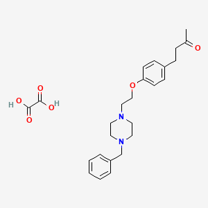 molecular formula C25H32N2O6 B4207857 4-[4-[2-(4-Benzylpiperazin-1-yl)ethoxy]phenyl]butan-2-one;oxalic acid 