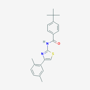 molecular formula C22H24N2OS B420786 4-tert-butyl-N-[4-(2,5-dimethylphenyl)-1,3-thiazol-2-yl]benzamide 