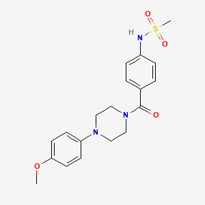 molecular formula C19H23N3O4S B4207883 N-(4-{[4-(4-methoxyphenyl)-1-piperazinyl]carbonyl}phenyl)methanesulfonamide 