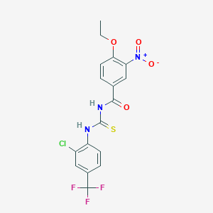 N-({[2-chloro-4-(trifluoromethyl)phenyl]amino}carbonothioyl)-4-ethoxy-3-nitrobenzamide