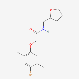 molecular formula C15H20BrNO3 B4207903 2-(4-bromo-2,5-dimethylphenoxy)-N-(oxolan-2-ylmethyl)acetamide 